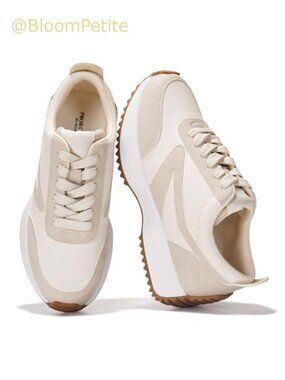 Lace Up Fashion Sneakers Memory Foam Non-Slip Casual Walking Shoes